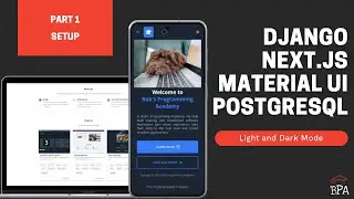Portfolio Website Project | Django, Next.js, Material UI, PostgreSQL | Light and Dark Mode | 1 of 3