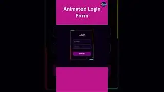 Animated Login Form in HTML and CSS | #shorts