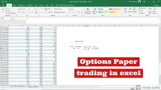 Options paper trading in excel |Data fetched from NSE through excel power query.