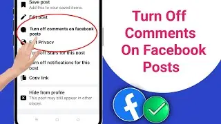 How To Turn Off Comments On Facebook Posts 2024 | Disable Comments On Facebook Post