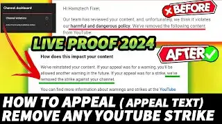 How To Remove Copyright Strike 2024✅ | Appeal and Remove a YouTube Community Guidelines Strike 100%