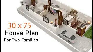 33 x 75 House Plan | For Two Families |