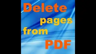 How to delete pages from PDF document 