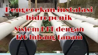 Pengecekan instalasi hidroponik sekala rumahan