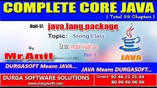 Core Java -  java.lang.package -  Immutable Vs Mutable classes -Part-1