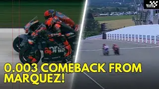 Marc Marquez CRAZY 0.003s Comeback from P13 to P6 and beating Vinales at #GermanGP Sprint Race