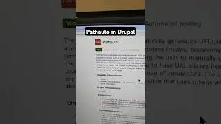 Automatically Generate URL Aliases in Drupal with Pathauto