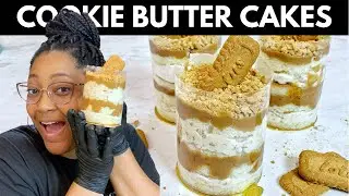 Cookie Butter Mini Cake // How to Make Naked Cakes using Cake Collars