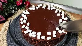 🔥Десерт который любят миллионы! Роки Роуд моя версия. Шоколадный торт без выпечки с зефирками