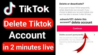 how to delete tiktok account || How to delete your tiktok account permanently 2023