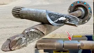 A always repaired truck broken axles with a new thread technique with a lifetime no break guarantee