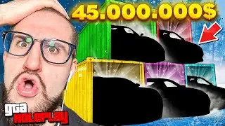 ОТКРЫЛ КОНТЕЙНЕРЫ НА 45.000.000$ НА ГТА 5 РП! Я В ШОКЕ ОТ ТАКИХ МАШИН! (GTA 5 RP)