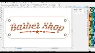 Barber Shop Logo Typography dengan CorelDRAW X4 | Belajar CorelDRAW