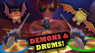 Kill DEMONS by playing DRUMS! Drums Rock VR is AWESOME! Early access gameplay review Oculus Quest 2