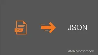 How to Convert HTML table code to JSON online?