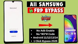 Samsung Galaxy Frp Bypass 2025 Android 11-12-13-14 Latest Security Frp Lock Unlock | Frp Removal