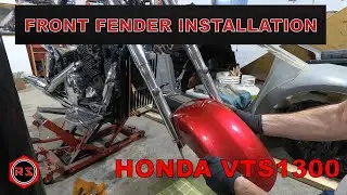 honda VTX How to install the front fender