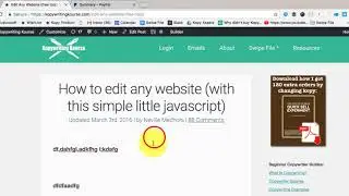 Edit Any Website (Javascript trick)