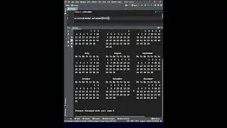 Print Calendar to Console Python | Python Tips and Tricks