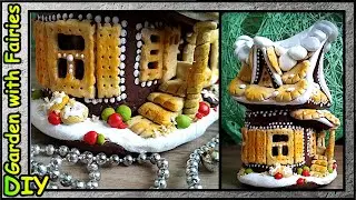 New Year's (Christmas) Fairy House - Gingerbread House