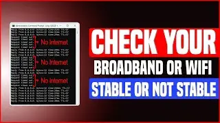 How to Check Your Broadband or WIFI Network Connection Is Stable or Not Stable ✔✔✔