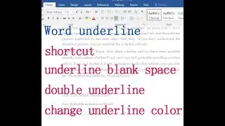 How to underline in Word (double, underline blank space, shortcut, change underline style and color)