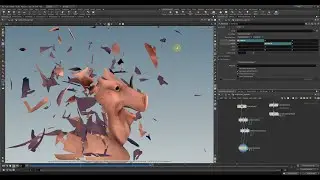 Houdini disintegration animated object using vellum with pyro source spread