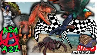 Racing all the A dinos! | Ark Survival Ascended A to Z challenge