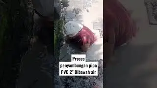 proses penyambungan pipa PVC 2" dibawah trotoar. #shorts #video #2022 #viral