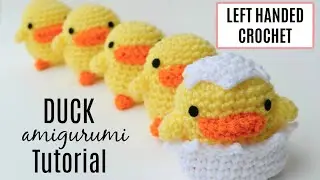 LEFT HANDED CROCHET Duck Tutorial 🐤 for Beginner