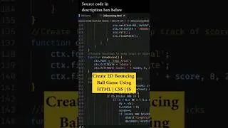 Create 2D Bouncing Ball Game Using HTML | CSS | JS