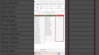 Excel Trick 48 - How to compare two lists and find the missing entries #shorts  #exceltricks