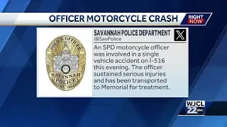 Savannah police officer injured assisting Kamala Harris motorcade