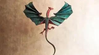 Origami Flying Dragon by Huang Zhen Ming