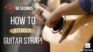 How to attach a guitar strap in one minute - for acoustic guitars