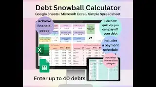 Tutorial for the Debt Snowball Calculator Spreadsheet