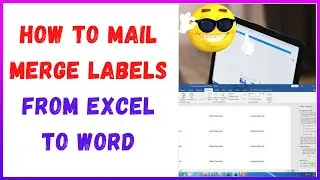 How to Mail Merge Labels From Excel To Word