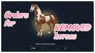[SSO CHEATS] 2 Huge orders for REMOVED  horses