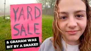 LARGE FAMILY GARAGE SALE | Saturday Yard Sale | OUR DOG WAS BIT BY A SNAKE!!