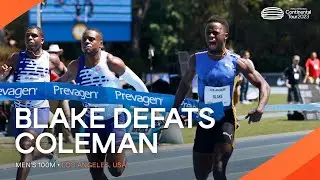 Ackeem Blake 🇯🇲 beats Christian Coleman 🇺🇸 in LA | Continental Tour Gold 2023