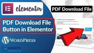 PDF Download File Button in Elementor Tutorial