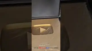 The full video is now up, unboxing YouTube gold button 2023, Medical Arts.