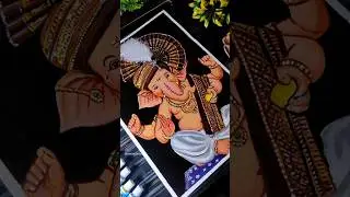 Lord Ganesha Acrylic Painting 🖌️😍❤️‍🩹, Ganapati Bappa morya drawing #shorts #ganesha #painting