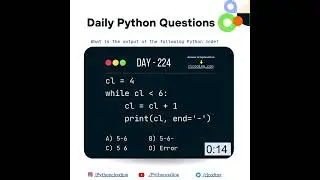 Python Coding challenge - Day 224 | What is the output of the following Python Code?