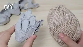 INCREDIBLE CRAFT IDEAS WITH EGG CARTON AND YARN ❤️ DIY Creative Recycling idea - Tips and hacks