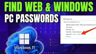 How To Find Pc Password Windows 10/11 | How to View Passwords in Credential Manager (WEB & WINDOWS)