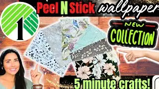 DOLLAR TREE WALLPAPER DIYS under 5 minutes! No skill required-