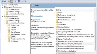 Restrict Access to Registry Editor in Group Policy