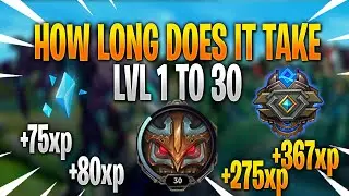 HOW LONG DOES IT TAKE TO LEVEL 1-30 IN LEAGUE