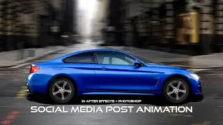 Animate social media post | Car moving animation